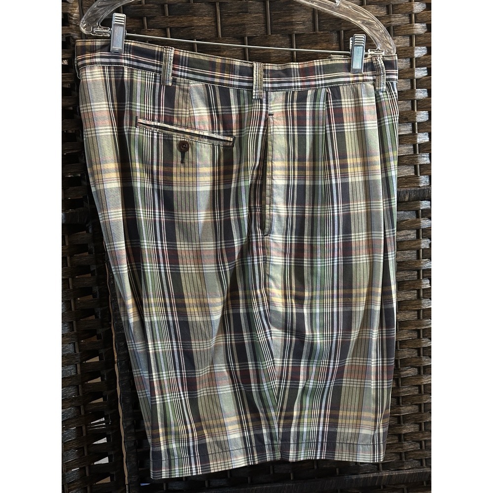 Polo Ralph Lauren Mens Plaid 100% Cotton Shorts 42 Lightweight